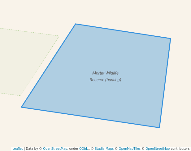 walking in Mortat Wildlife Reserve (hunting) map in Peronne