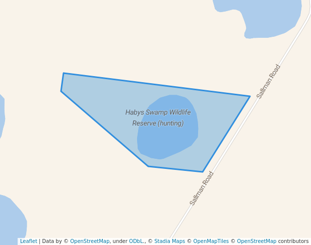 walking in Habys Swamp Wildlife Reserve (hunting) map in Dimboola