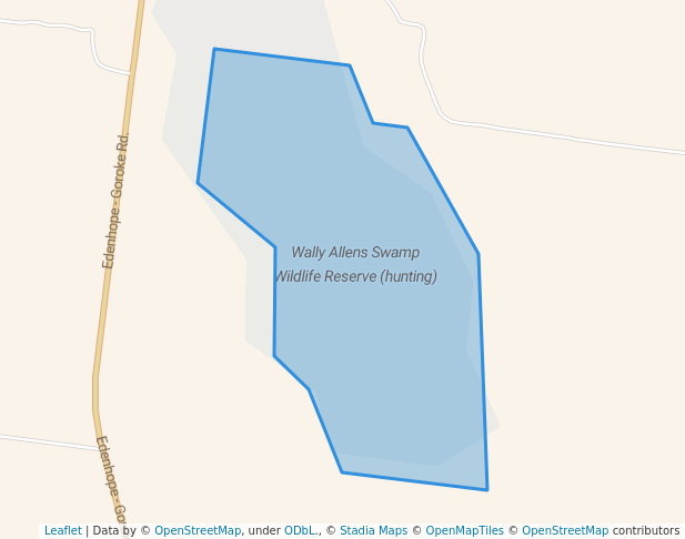 walking in Wally Allens Swamp Wildlife Reserve (hunting) map in Goroke