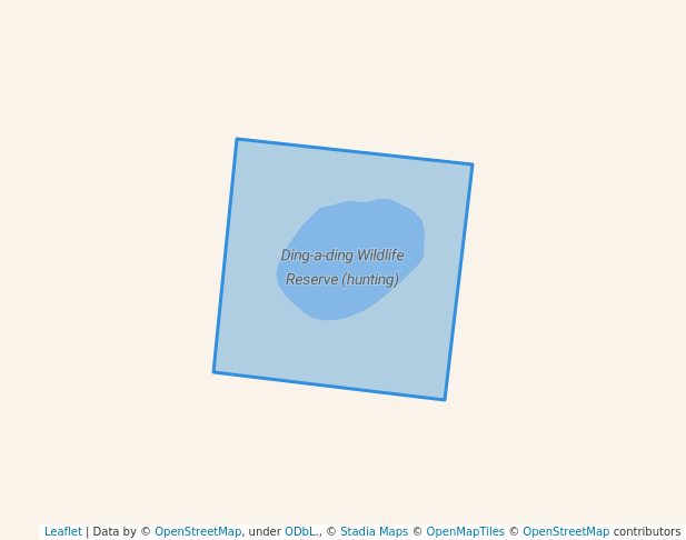 walking in Ding-a-ding Wildlife Reserve (hunting) map in Peronne