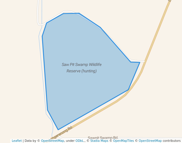 walking in Saw Pit Swamp Wildlife Reserve (hunting) map in Murtoa