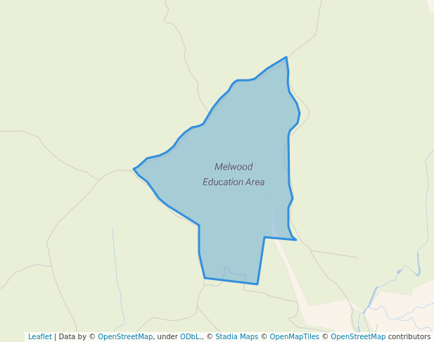 walking in Melwood Education Area map in Ryans