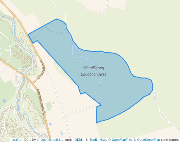 walking in Wandiligong Education Area map in Smoko
