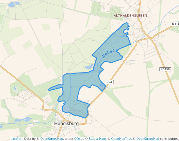 walking in Landschaftspark Althaldensleben-Hundisburg map in Haldensleben