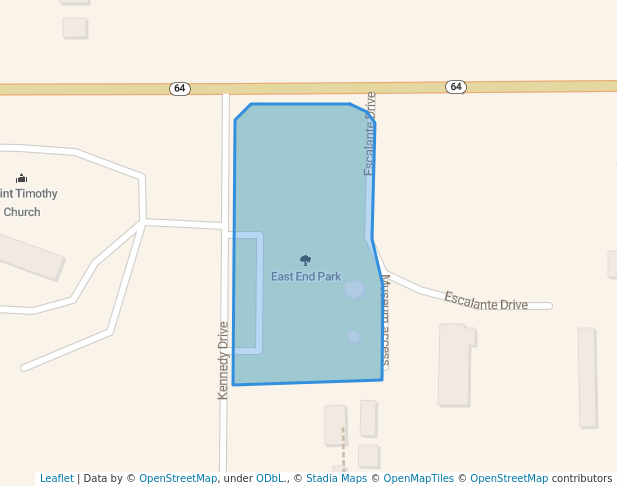 walking in East End Park map in Rangely