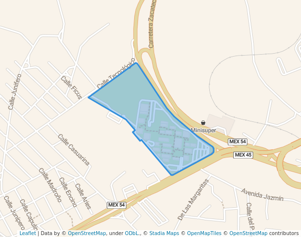 walking in Instituto tecnologico del estado de zacatecas map in Zacatecas