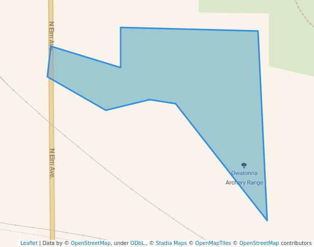 walking in Owatonna Archery Range map in Owatonna