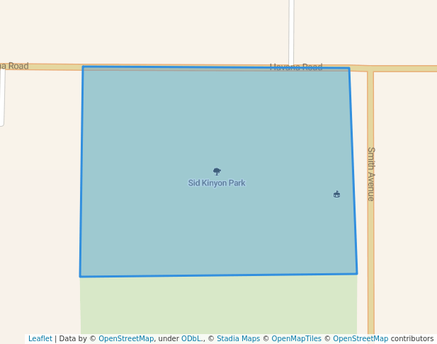 walking in Sid Kinyon Park map in Owatonna