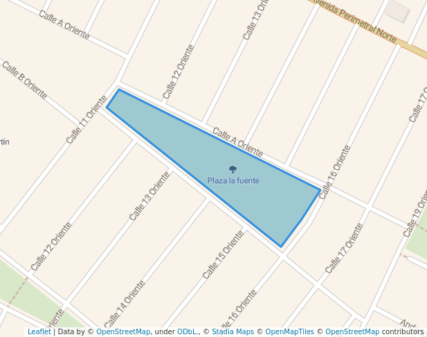 walking in Plaza la fuente map in Santa Catarina