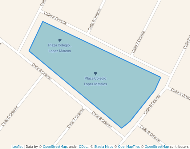 walking in Plaza Colegio Lopez Mateios map in Santa Catarina