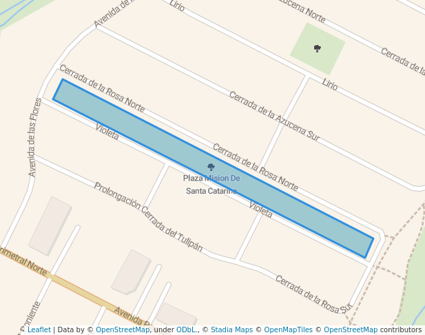 walking in Plaza Mision De Santa Catarina map in Santa Catarina