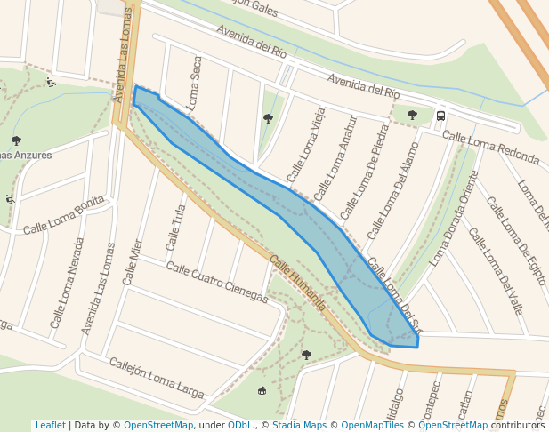 walking in Parque Lomas Anzures II map in Juárez