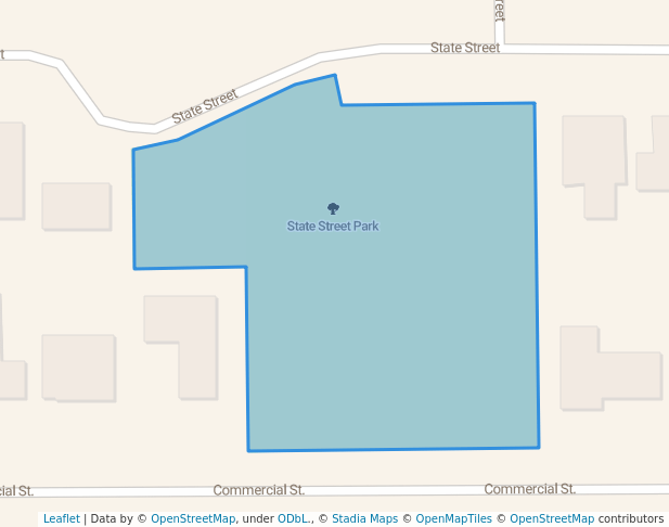 walking in State Street Park map in North Bend