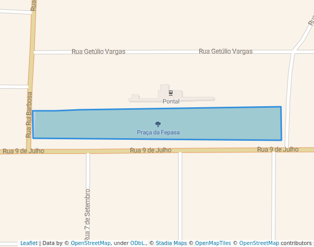 walking in Praça da Fepasa map in Pontal