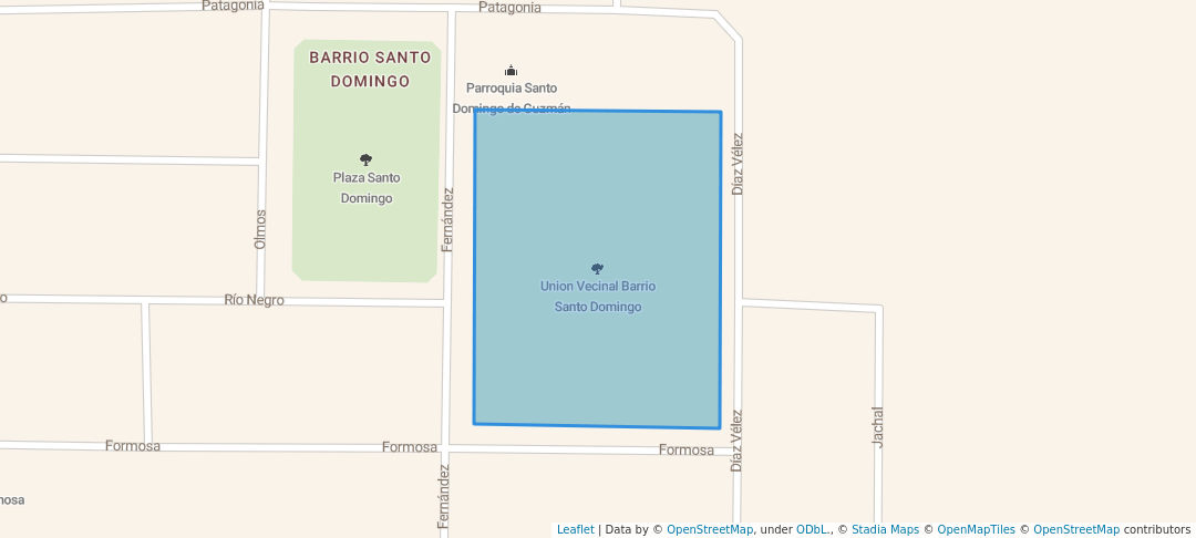 walking in Union Vecinal Barrio Santo Domingo map in Chimbas