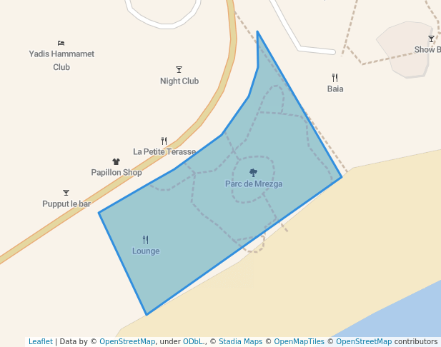 walking in Parc de Mrezga map in Mrezga