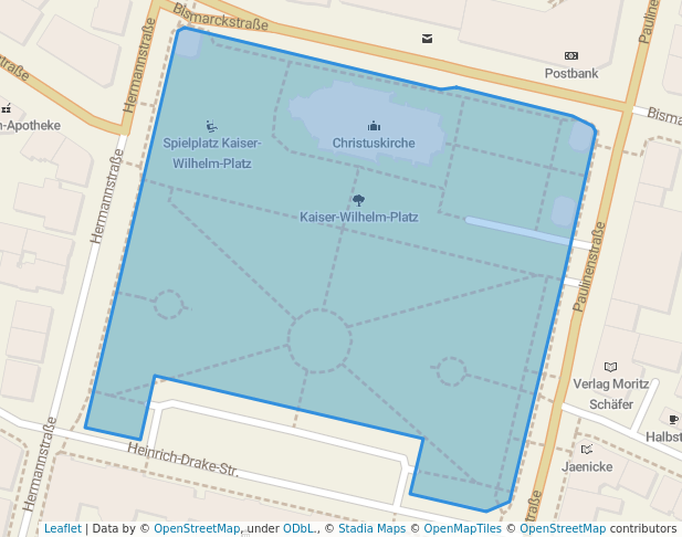 walking in Kaiser-Wilhelm-Platz map in Detmold
