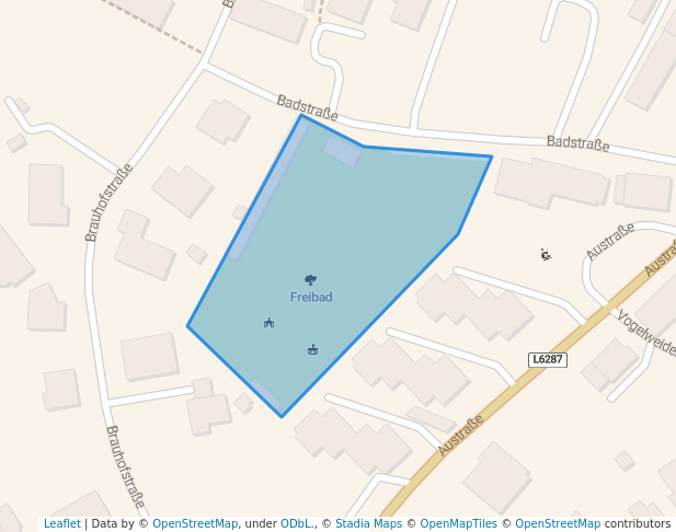 walking in Freibad map in Aschbach-Markt