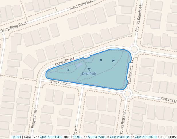 walking in Emu Park map in Horsley