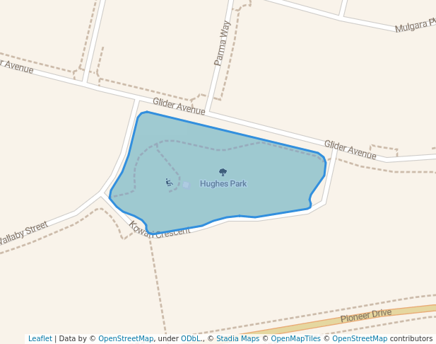 Hughes Park in Blackbutt | Map and Routes