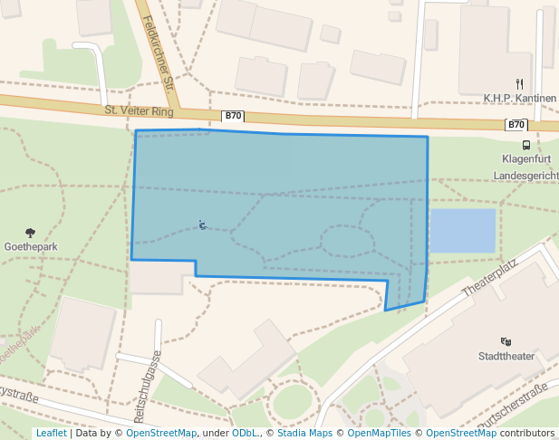 walking in Schubertpark map in Klagenfurt am Wörthersee