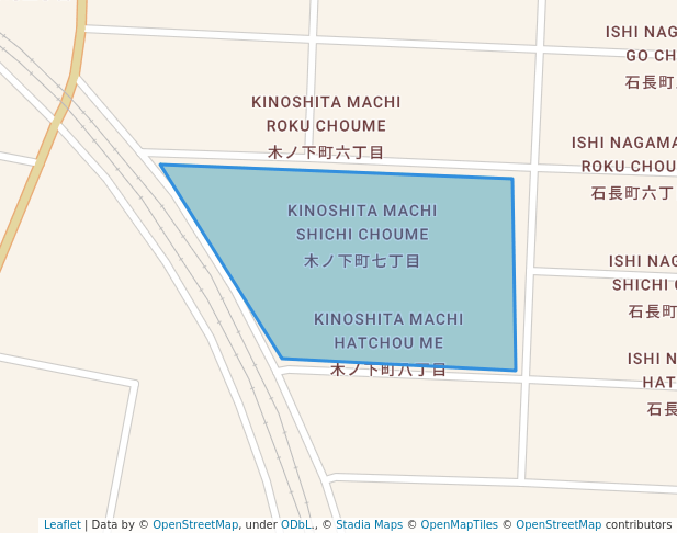 walking in 木ノ下公園 map in Gifu