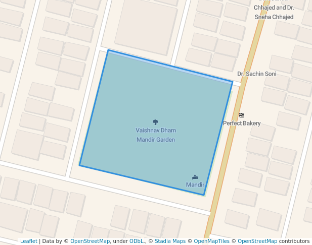 Vaishnav Dham Mandir Garden