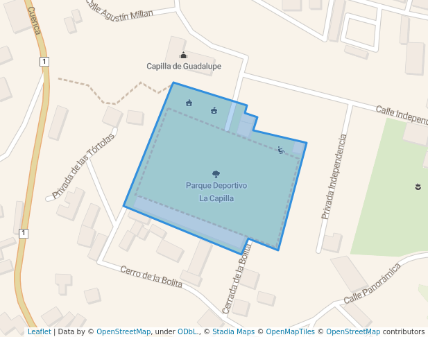 walking in Parque Deportivo La Capilla map in Valle de Bravo