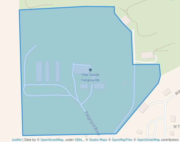 walking in Clay County Fairgrounds map in Clay Center