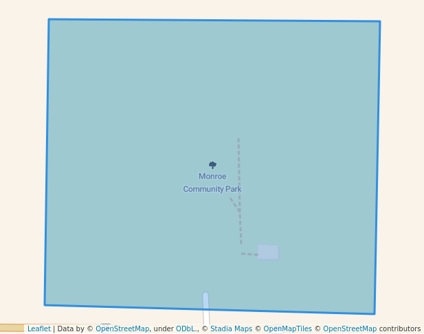 walking in Monroe Community Park map in Brinkley