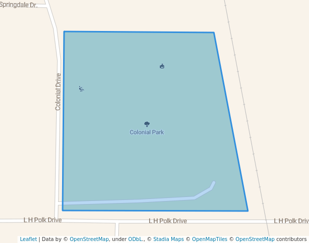 walking in Colonial Park map in Marion