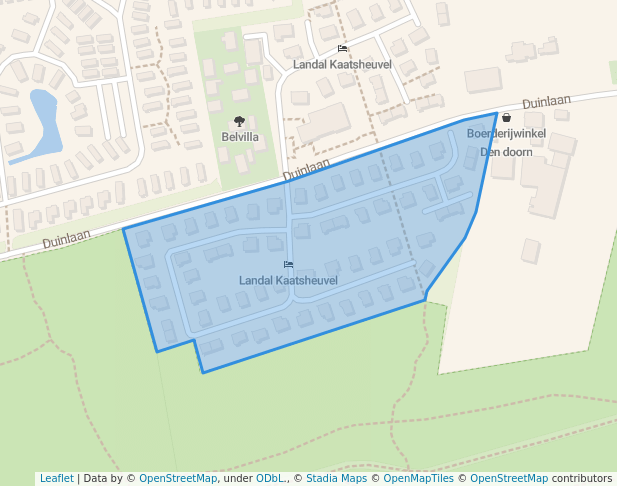 walking in Landal Kaatsheuvel map in Kaatsheuvel
