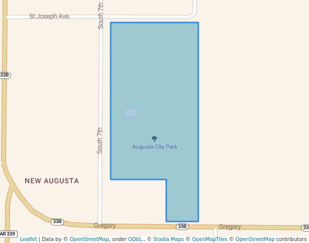 walking in Augusta City Park map in Augusta