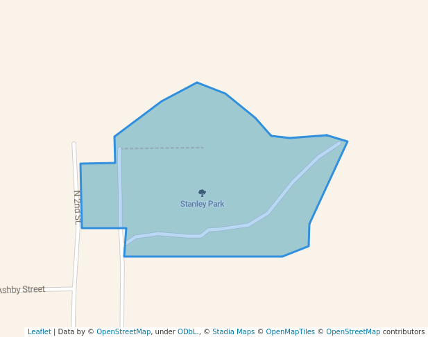 walking in Stanley Park map in Augusta