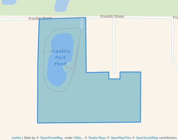 walking in Franklin Park map in Humboldt