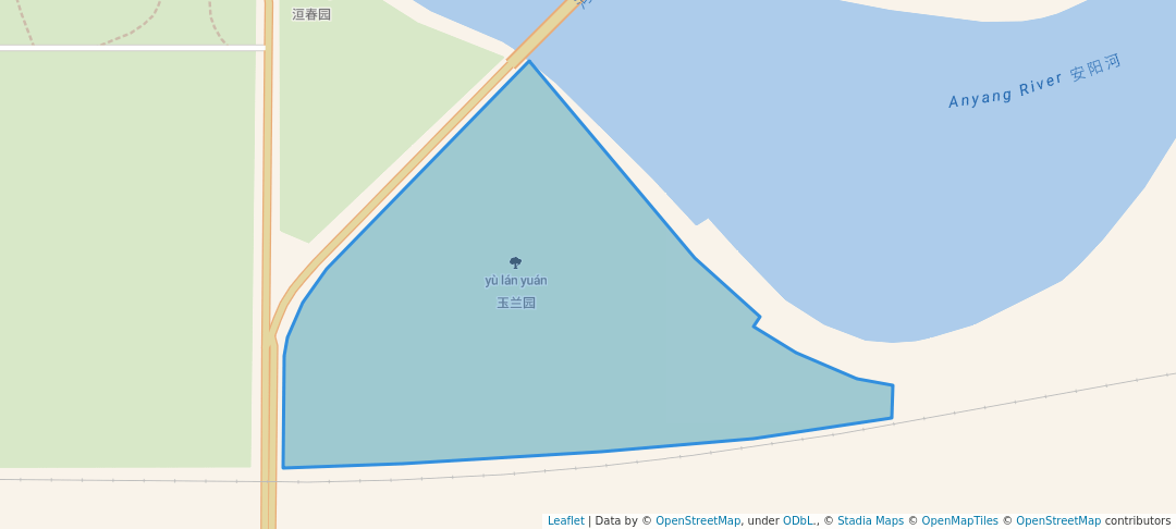 walking in 玉兰园 map in An Yang Shi