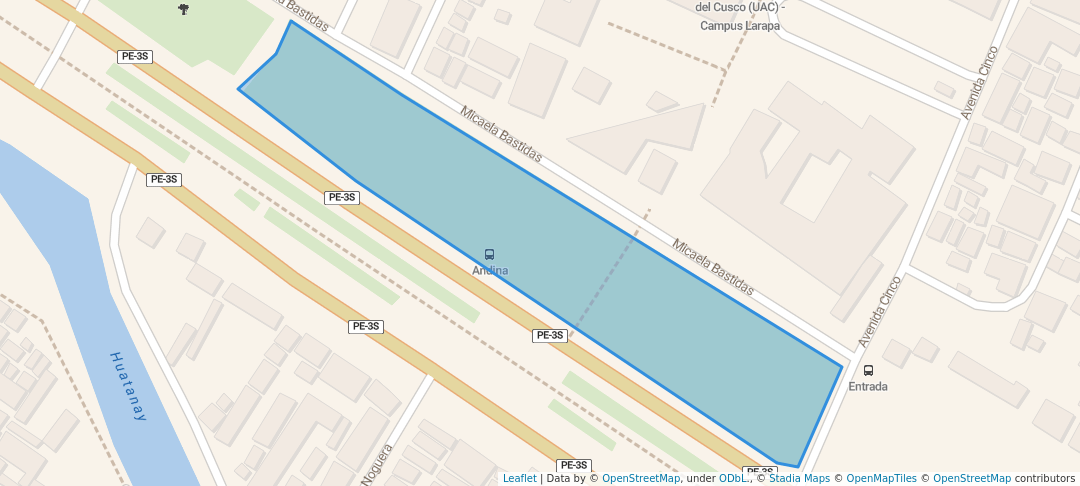 walking in Parque Larapa Andina map in Cusco