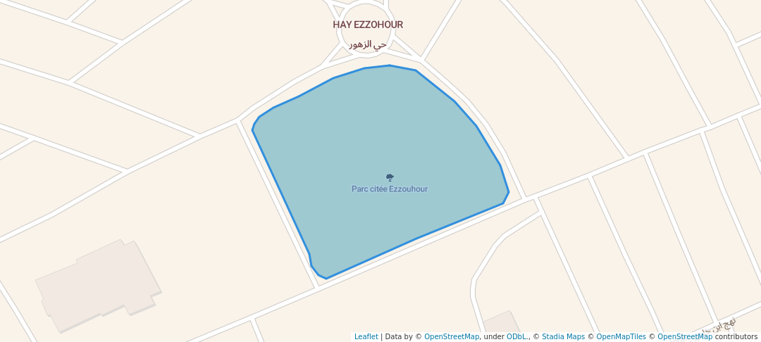 walking in Parc citée Ezzouhour map in Sousse