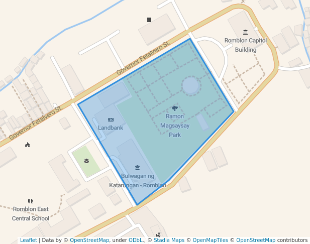 Ramon Magsaysay Park in Romblon | Map and Routes