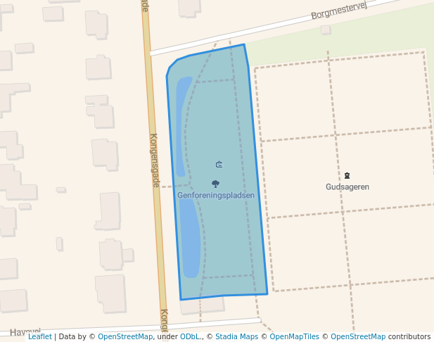 walking in Genforeningspladsen map in Christiansfeld