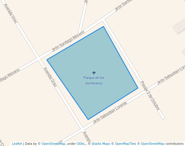 walking in Parque de los Sombreros map in Huancayo