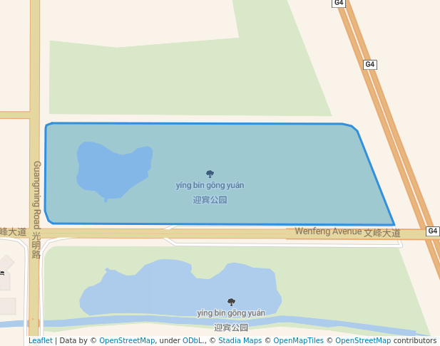 迎宾公园 in An Yang Shi | Map and Routes