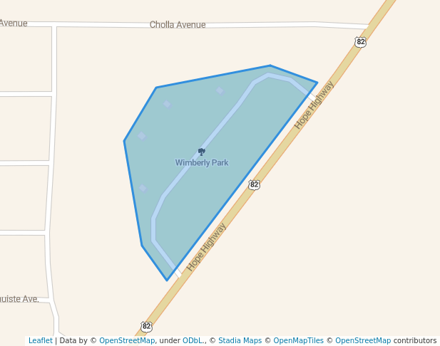 walking in Wimberly Park map in Artesia