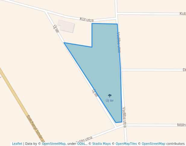 walking in Új tér map in Szeged