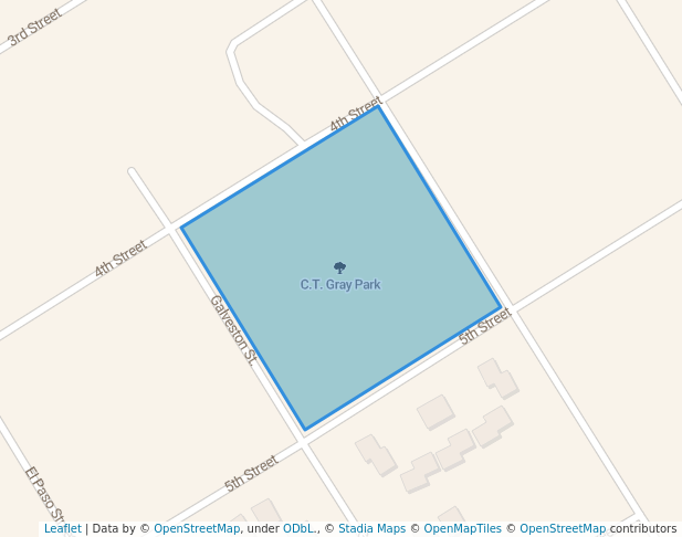 walking in C.T. Gray Park map in Balmorhea