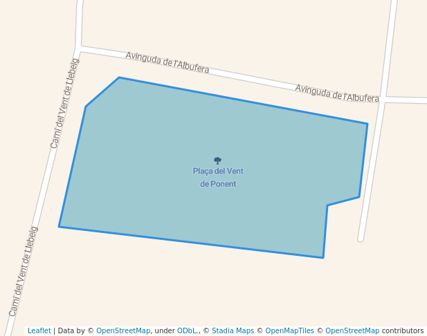 walking in Plaça del Vent de Ponent map in Valencia