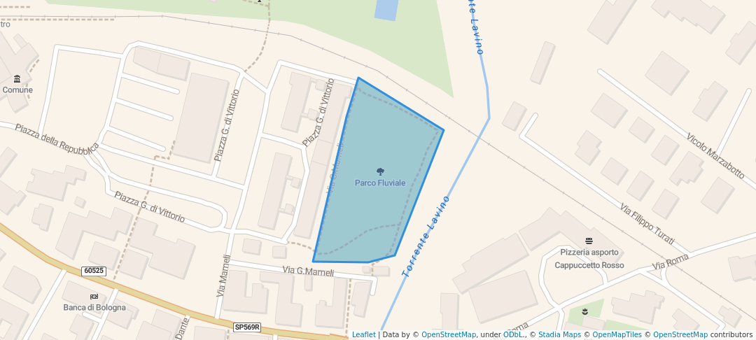 walking in Parco Fluviale map in Zola Predosa