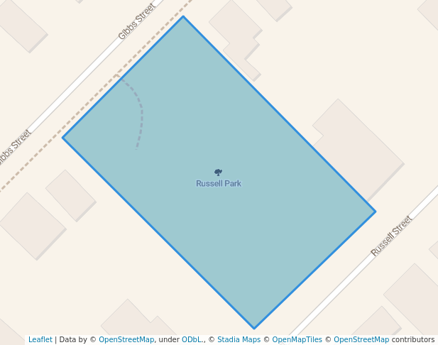 Russell Park in East Cannington | Map and Routes
