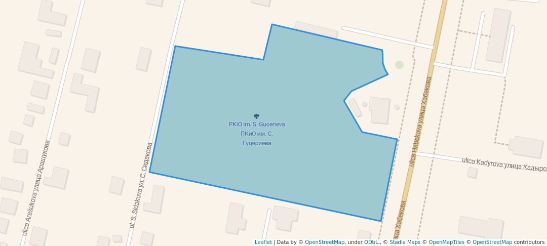 walking in ПКиО им. С. Гуцериева map in Khabez