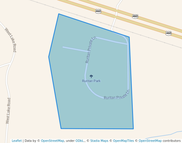 walking in Ruritan Park map in Spout Spring